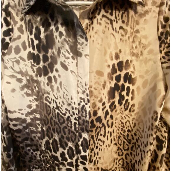 2 Tone Animal Print Blouce Size S - Picture 6 of 6
